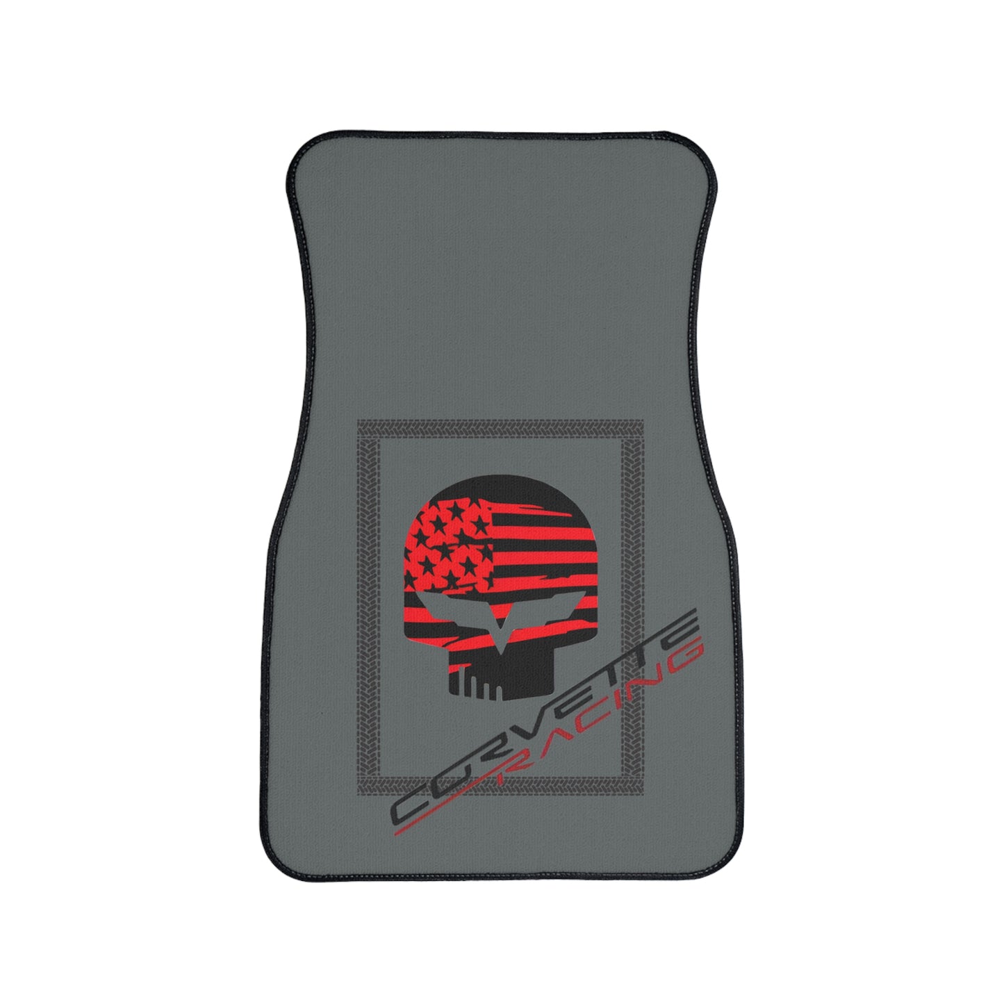 Corvette Racing Skull Floor Mat