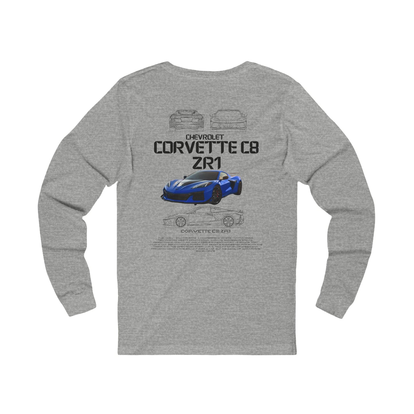 Corvette C8 ZR1 Blueprint Long Sleeve Tee